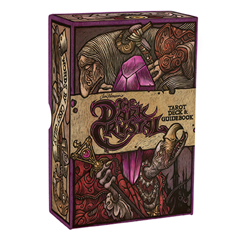 Hardcover The Dark Crystal Tarot Deck and Guidebook by Insight Editions with mystical artwork on the cover.