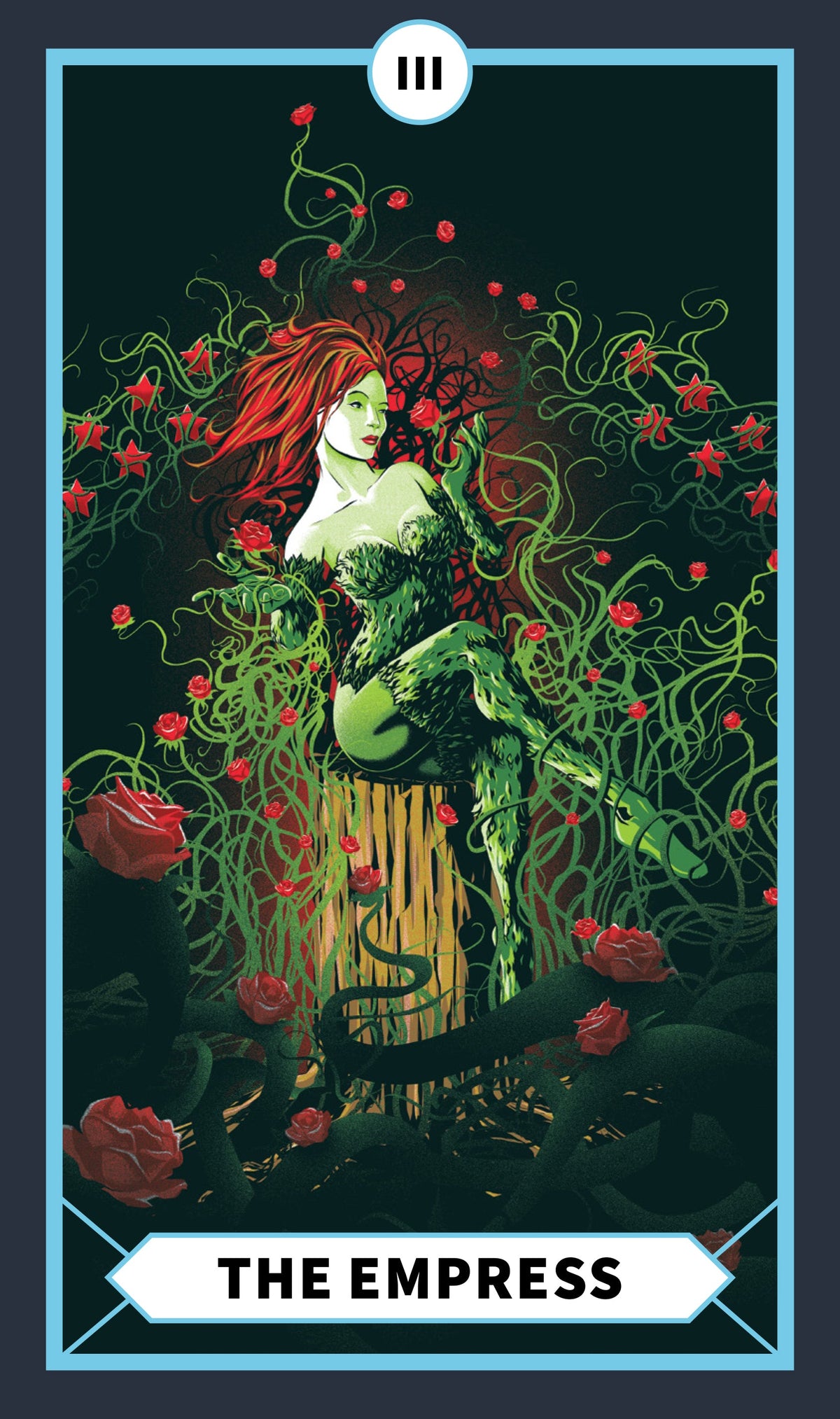 Open hardcover DC Tarot Deck and Guidebook with detailed interior tarot card illustrations by Insight Editions.