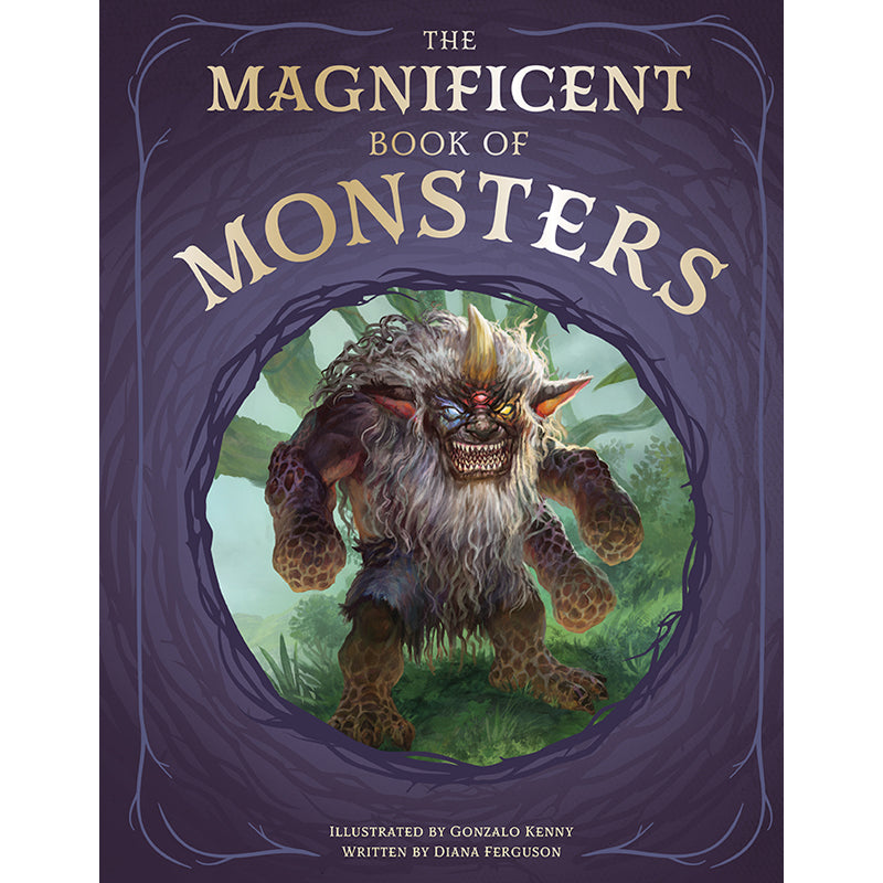 Hardcover edition of The Magnificent Book of Monsters by Insight Editions, featuring illustrated monster designs on the cover.