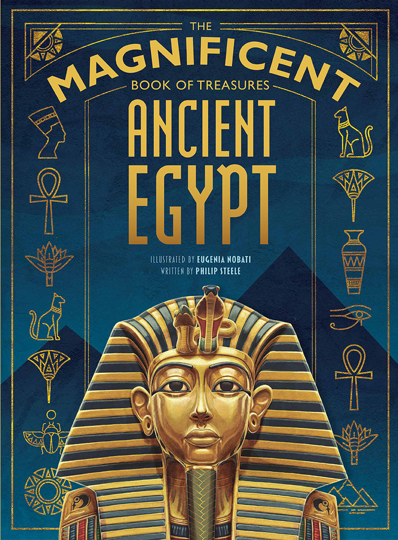 Hardcover copy of The Magnificent Book of Treasures: Ancient Egypt by Insight Editions, showing detailed cover art and title.