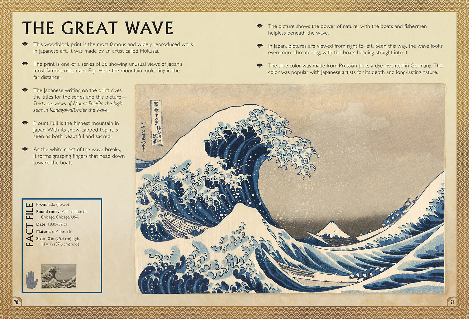 Hardcover book titled The Magnificent Book of Treasures: Japan by Insight Editions, showcasing detailed illustrations and Japanese art.