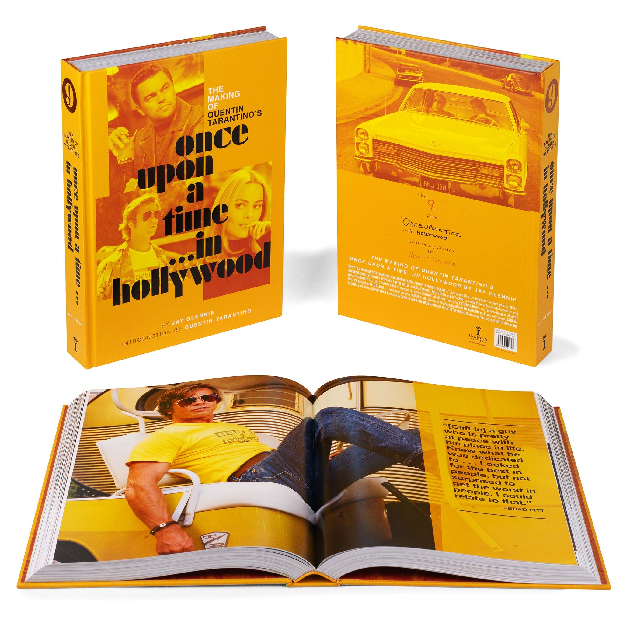 Hardcover book titled "The Making of Quentin Tarantino’s Once Upon a Time in Hollywood" by Insight Editions, with cover art visible.