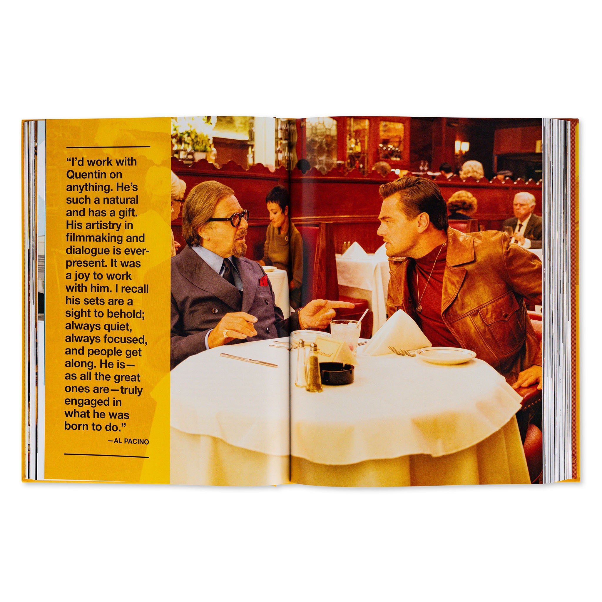 Hardcover book titled "The Making of Quentin Tarantino’s Once Upon a Time in Hollywood" by Insight Editions with cover art visible.