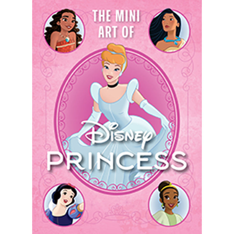 Hardcover book titled The Mini Art of Disney Princess by Insight Editions, featuring colorful Disney princess artwork.