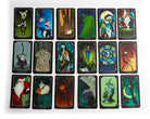 Hardcover Nightmare Before Christmas Tarot Deck and Guidebook by Insight Editions, featuring spooky artwork and detailed tarot cards.