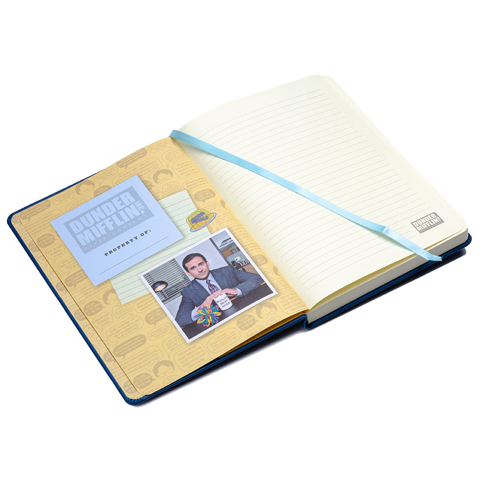 Hardcover "The Office: Somehow I Manage" journal with charm by Insight Editions, featuring themed cover and lined pages.