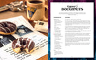 Interior page of The Unofficial Stranger Things Cookbook hardcover by Insight Editions, featuring illustrated recipes and themed designs.
