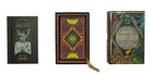 Inside view of the hardcover Universal Monsters Tarot Deck and Guidebook by Insight Editions, featuring illustrated tarot cards and guide pages.