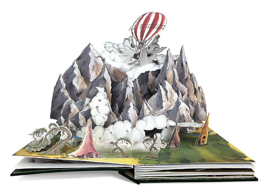 Inside view of the hardcover Wicked: The Story of Oz & the Wonderful Wizard replica pop-up book by Insight Editions, showing detailed illustrations.