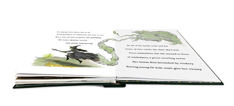 Interior of Insight Editions' Wicked: The Story of Oz hardcover with detailed pop-up illustrations from the Wizard of Oz collection.