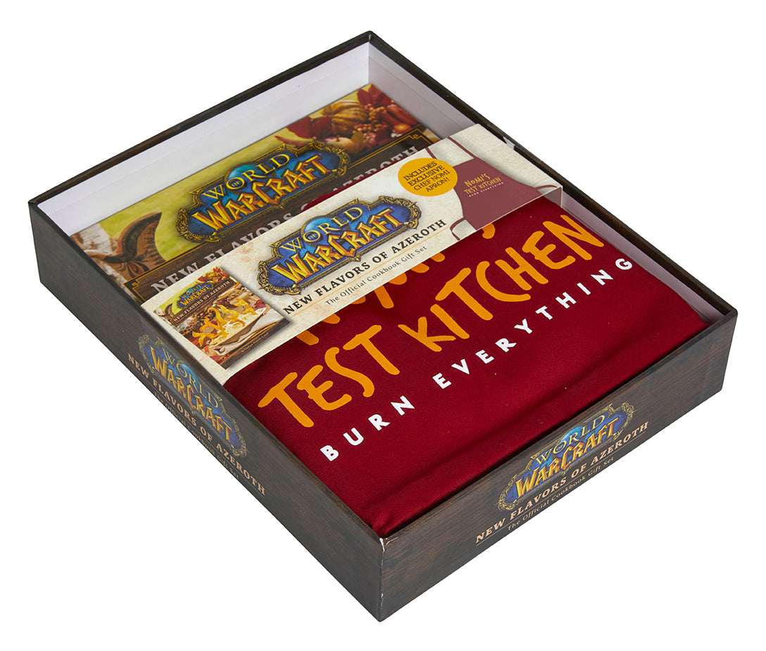 Hardcover World of Warcraft: New Flavors of Azeroth gift set by Insight Editions, featuring vibrant artwork and detailed pages.