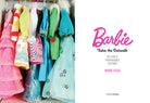 Hardcover book with jacket titled "Barbie Takes the Catwalk," featuring Barbie on the cover, from Insight Editions.