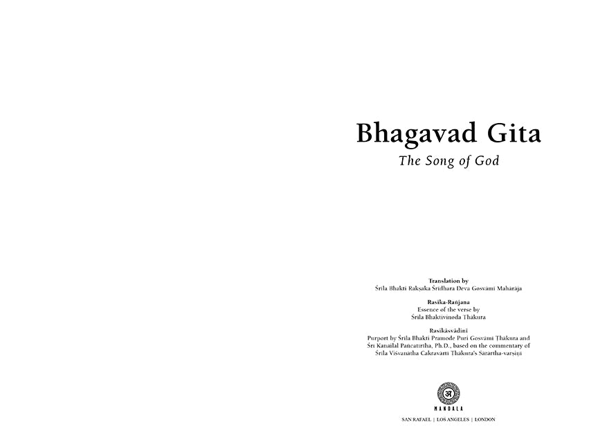 Hardcover Bhagavad Gita: The Song of God with a decorative jacket, published by Insight Editions, featuring spiritual artwork on the cover.