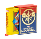 Hardcover book with jacket featuring Captain Marvel, Earth's Mightiest Hero, by Insight Editions, showing colorful cover art.