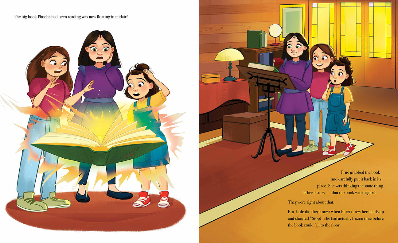Hardcover Charmed: The Illustrated Storybook with jacket, featuring detailed cover art and colorful interior illustrations.