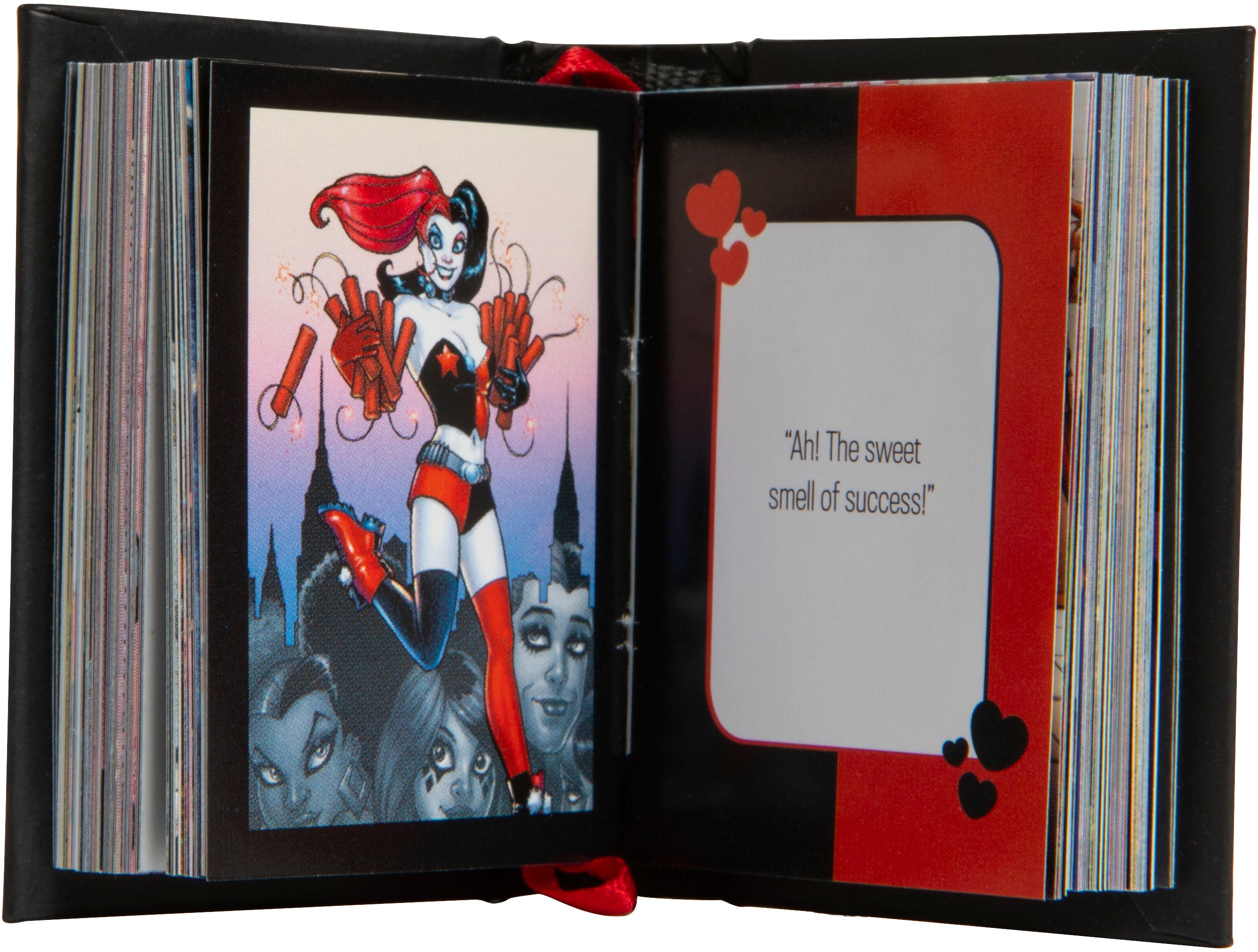 Hardcover book with jacket featuring DC Comics Harley Quinn artwork, published by Insight Editions.