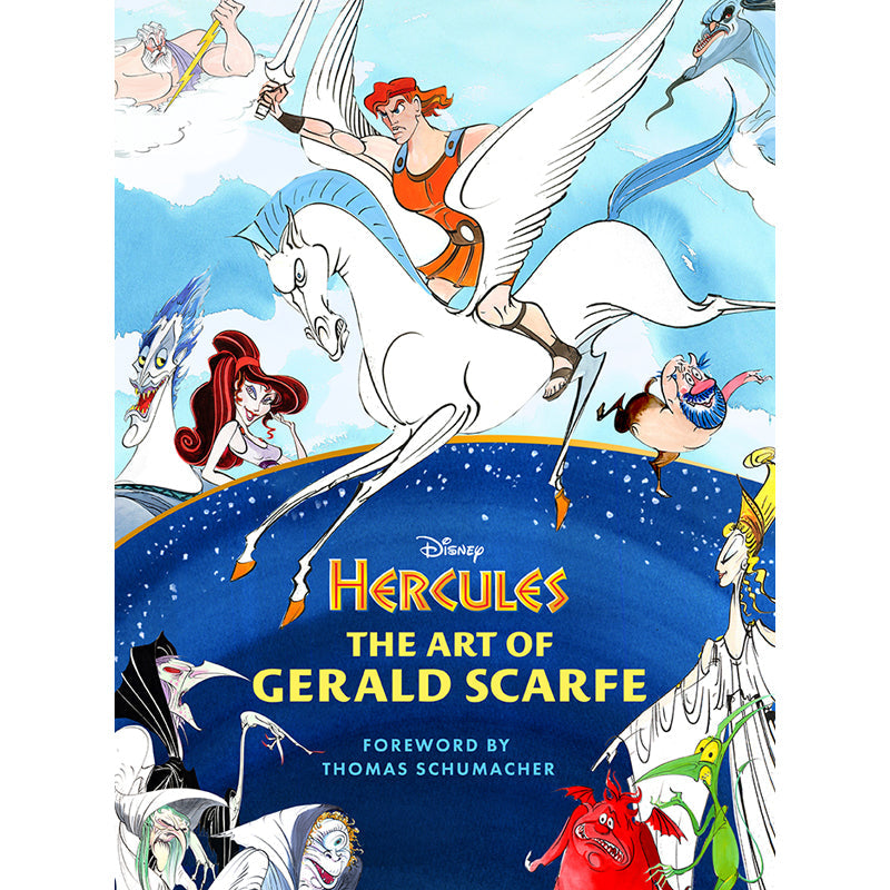Hardcover book with jacket featuring Disney's Hercules art by Gerald Scarfe, published by Insight Editions