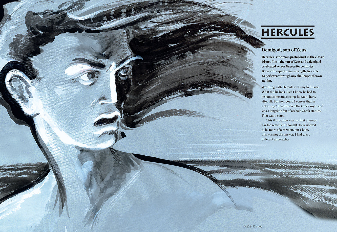 Hardcover book with jacket featuring artwork from Disney's Hercules by Gerald Scarfe, published by Insight Editions.