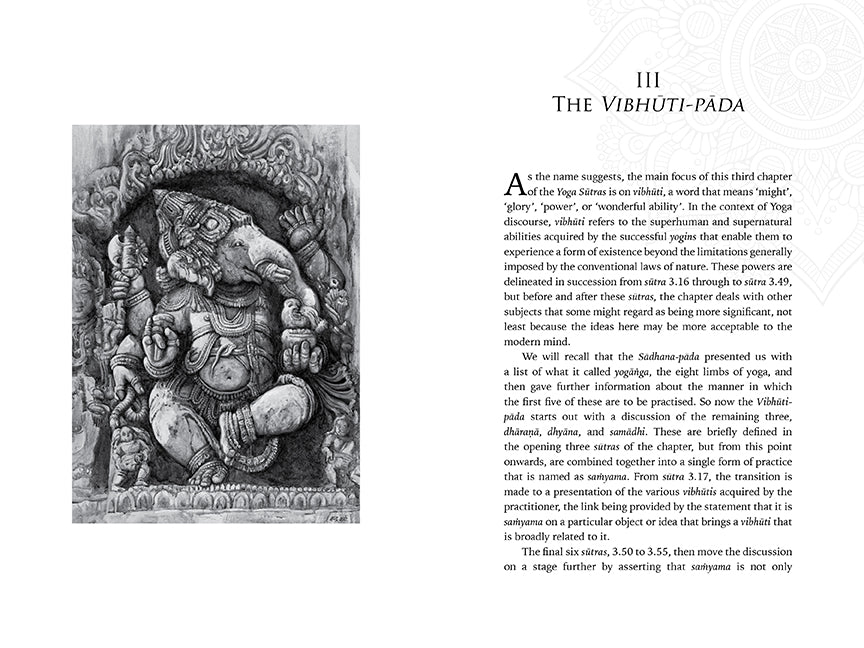 Hardcover edition with jacket of "Exploring the Yoga Sutras" by Insight Editions, showing the book cover with text and design.