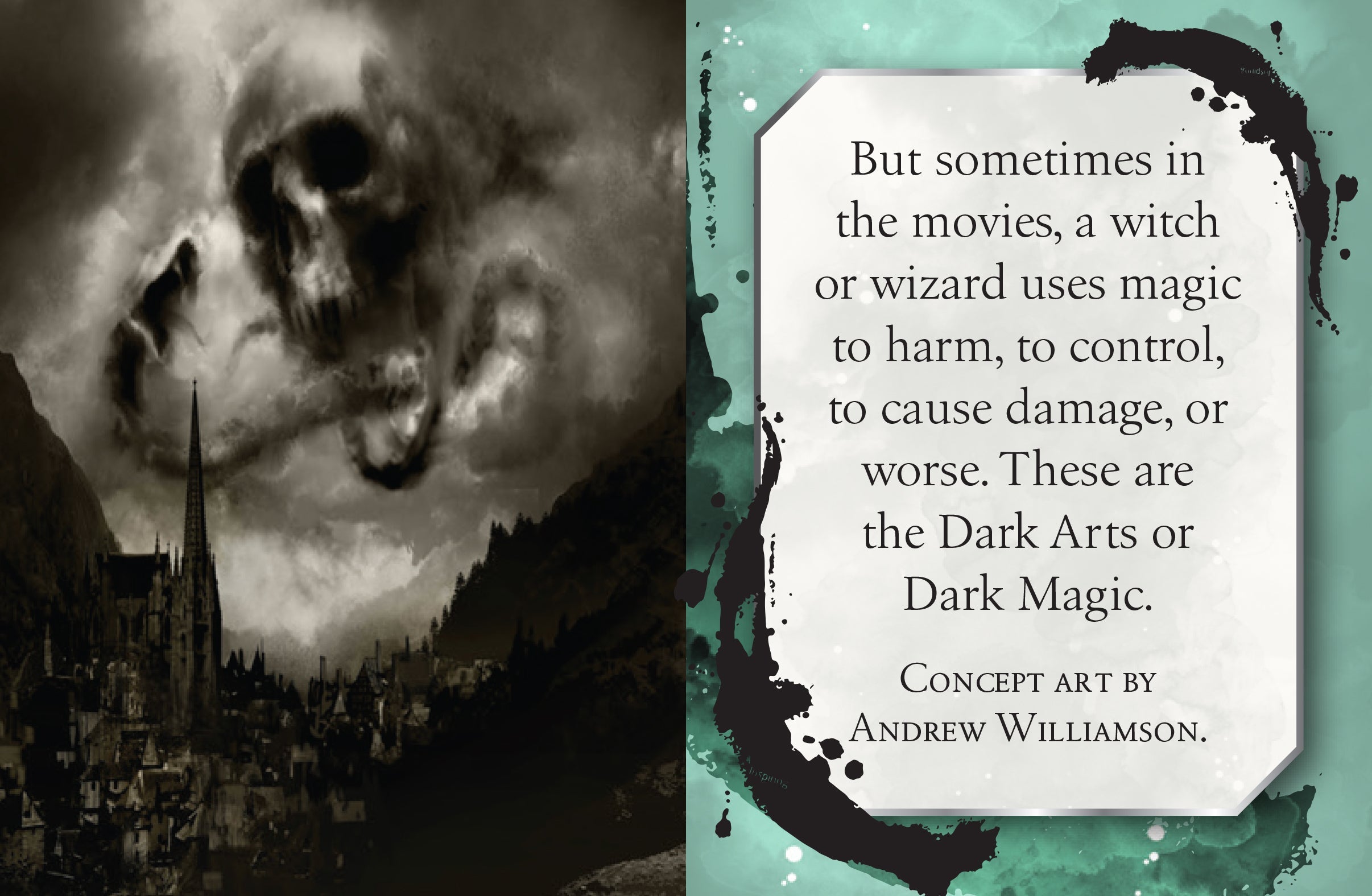 Hardcover edition of Harry Potter: The Dark Arts by Insight Editions with a protective jacket, featuring magical artwork on the cover.