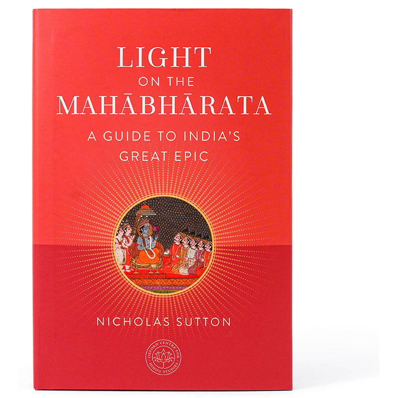 Hardcover edition of "Light on the Mahabharata" with jacket by Insight Editions, featuring a detailed cover design.
