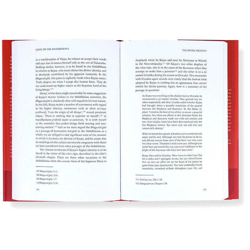 Hardcover edition of "Light on the Mahabharata" by Insight Editions with a protective jacket, featuring a detailed cover design.