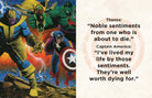 Hardcover book with jacket featuring Marvel Comics Captain America, showcasing inspirational quotes from the First Avenger by Insight Editions.