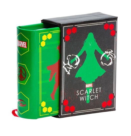 Hardcover book with jacket featuring Marvel's Scarlet Witch and Vision from Insight Editions, with colorful comic-style cover art.
