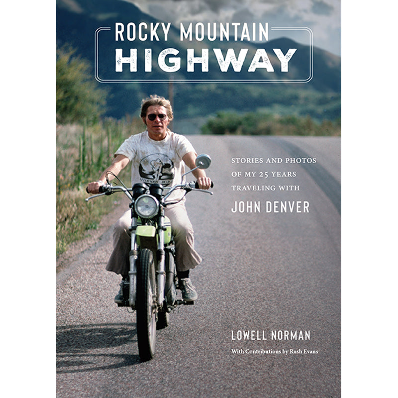 Hardcover book titled "Rocky Mountain Highway" with a jacket, published by Insight Editions, featuring mountain landscape cover art.