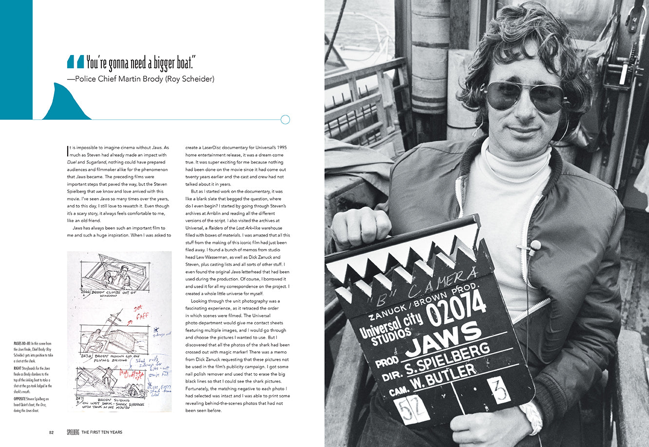 Hardcover edition of Spielberg: The First Ten Years with protective jacket by Insight Editions, featuring a film-themed cover design.