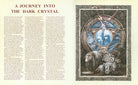 Inside view of "The World of the Dark Crystal" hardcover book with jacket by Insight Editions, showing detailed illustrations and text.