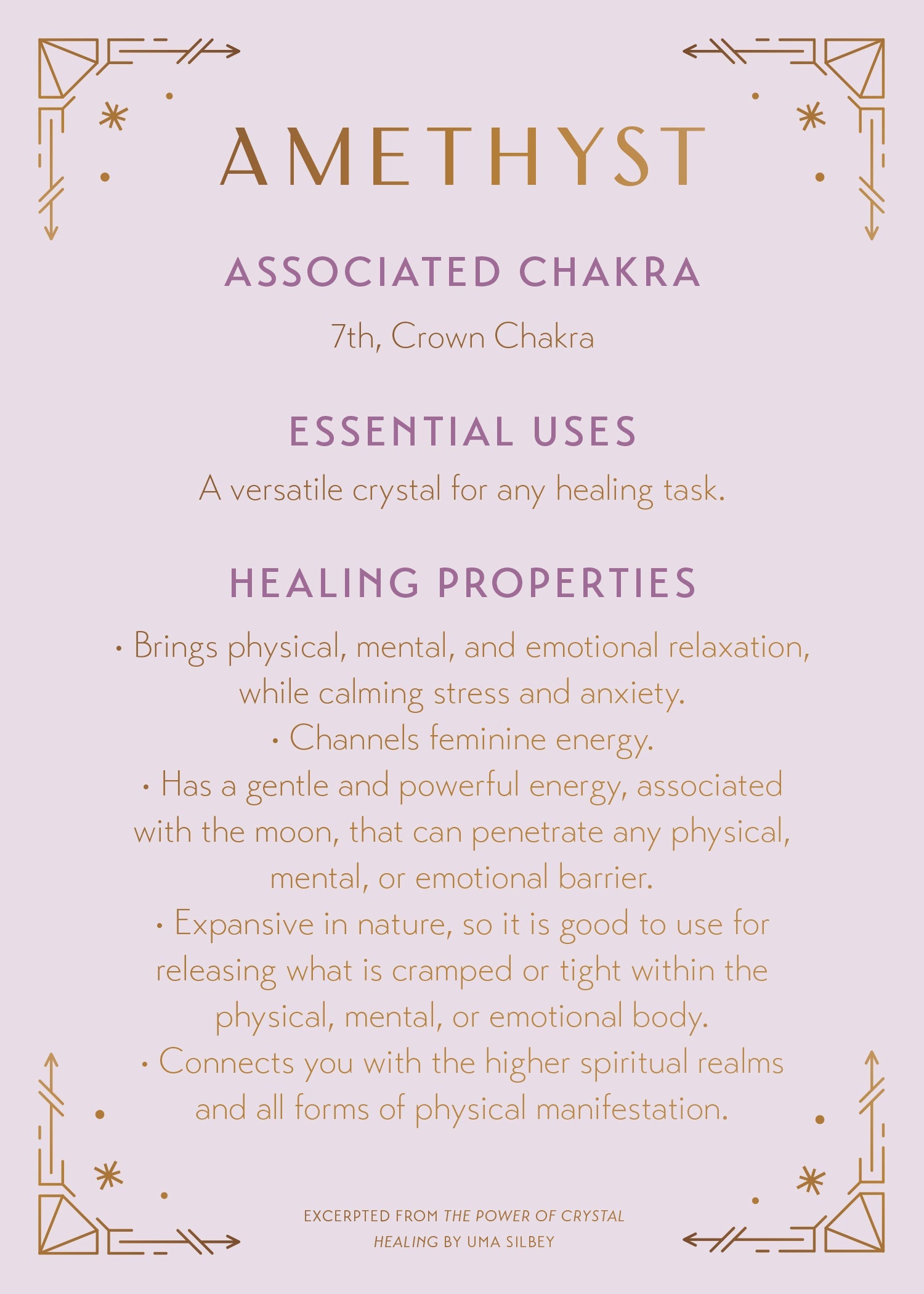 Amethyst crystal healing scented glass candle with a clear glass container and purple amethyst stone inside for home decor and relaxation.