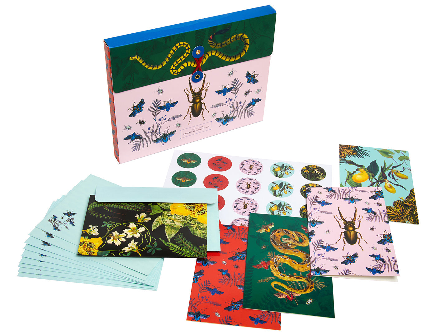 Set of 20 botanical art cards in Insight Editions' Art of Nature portfolio, featuring detailed nature illustrations on high-quality paper.