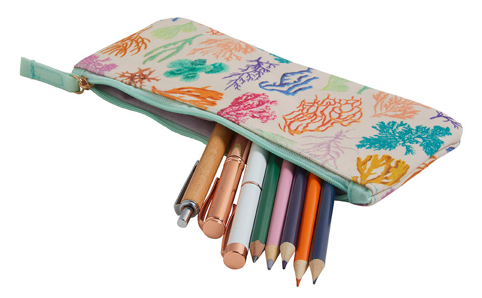 Art of Nature Under the Sea pencil pouch by Insight Editions, featuring vibrant ocean-inspired illustrations on a durable home goods accessory.