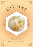 Citrine crystal healing scented glass candle in a clear glass holder, ideal for home decor and spiritual ambiance.