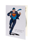 Superman signature pop-up card featuring detailed artwork from DC Comics, perfect for home decor or collectible display.