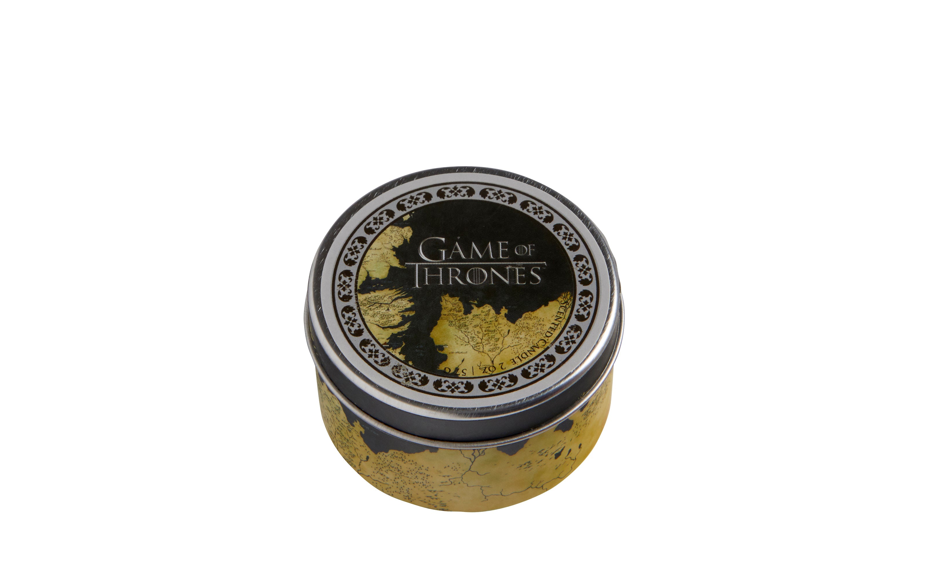 Game of Thrones Map scented candle by Insight Editions, 2 oz vanilla-scented home decor candle with detailed map design