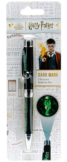 Harry Potter Dark Mark projector pen by Insight Editions, a sleek black pen with a Harry Potter-themed Dark Mark design.