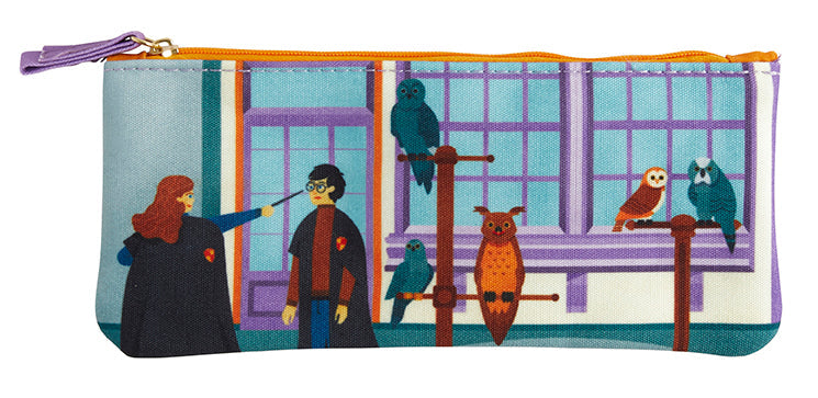 Harry Potter Exploring Diagon Alley pencil pouch by Insight Editions, featuring magical design and detailed cover artwork.