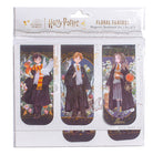 Set of five Harry Potter floral fantasy magnetic bookmarks by Insight Editions, featuring magical floral designs for book lovers.