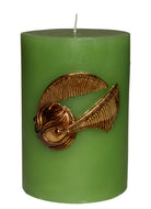 Harry Potter Golden Snitch sculpted insignia candle by Insight Editions, detailed home decor featuring a magical flying snitch design.