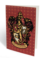 Harry Potter Gryffindor embellished greeting card for all occasions, featuring iconic house emblem and detailed design.
