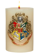 Harry Potter Hogwarts Insignia Candle by Insight Editions, sculpted home decor item featuring the Hogwarts crest.