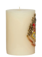 Harry Potter Hogwarts sculpted insignia candle from Insight Editions, detailed home decor featuring the magical crest design.