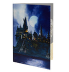 Harry Potter Hogwarts Signature pop-up card by Insight Editions showing detailed Hogwarts castle design in vibrant colors.