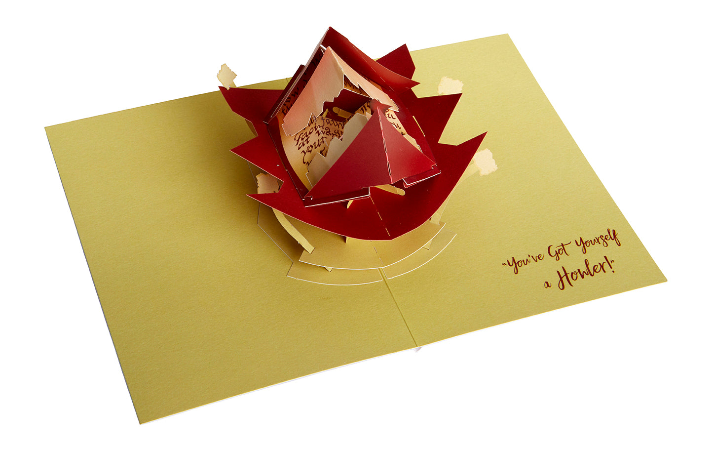 Harry Potter Howler pop-up card by Insight Editions, featuring a detailed magical letter with animated pop-up design.