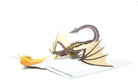 Harry Potter Hungarian Horntail signature pop-up card, detailed magical dragon design, from Insight Editions home goods collection.