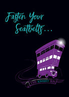 Harry Potter Knight Bus signature pop-up card by Insight Editions featuring detailed, colorful 3D design of the magical bus.