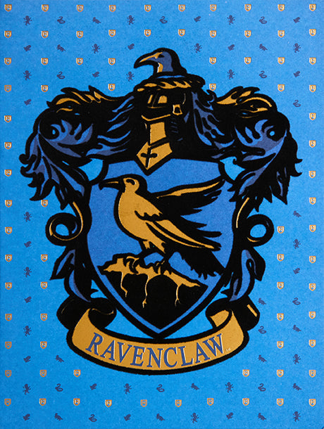 Ravenclaw embellished Harry Potter card with detailed blue and silver design, ideal for home décor or collectible display.