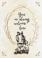 Harry Potter The Burrow signature pop-up card, a detailed home goods item by Insight Editions featuring a magical wizarding scene.